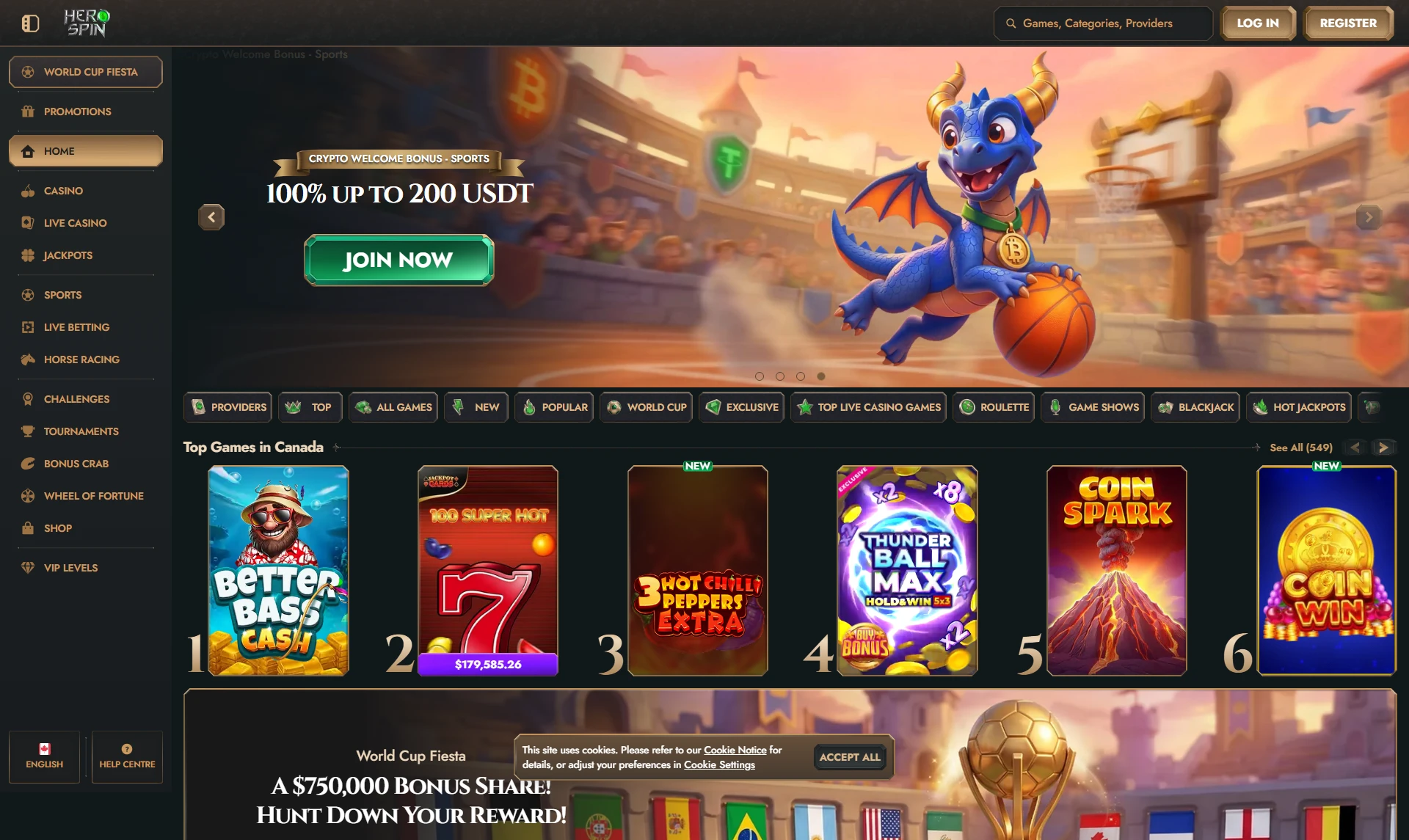 Herospin casino official homepage