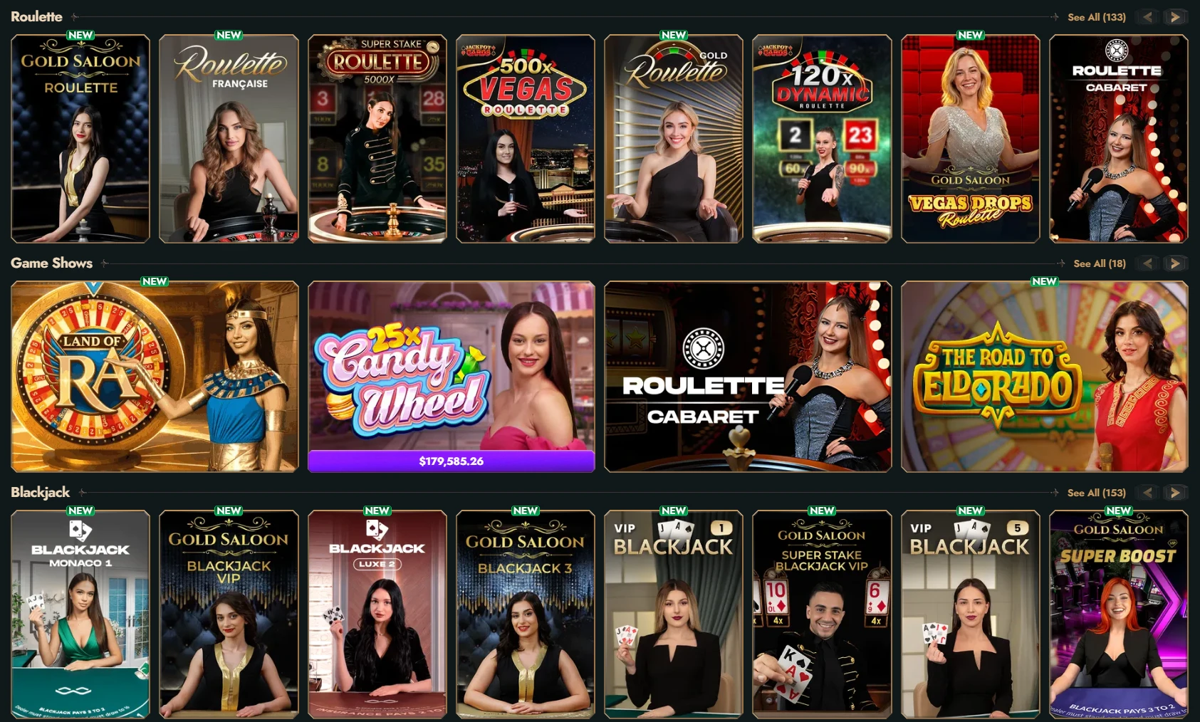 Herospin casino live dealer section